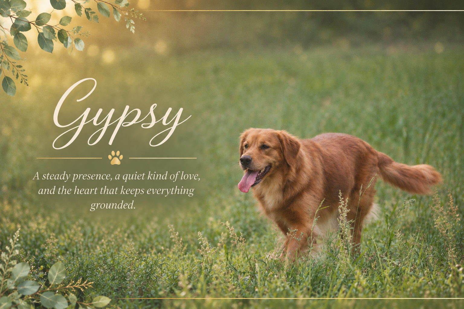 Gypsy — A steady presence, a quiet kind of love, and the heart that keeps everything grounded