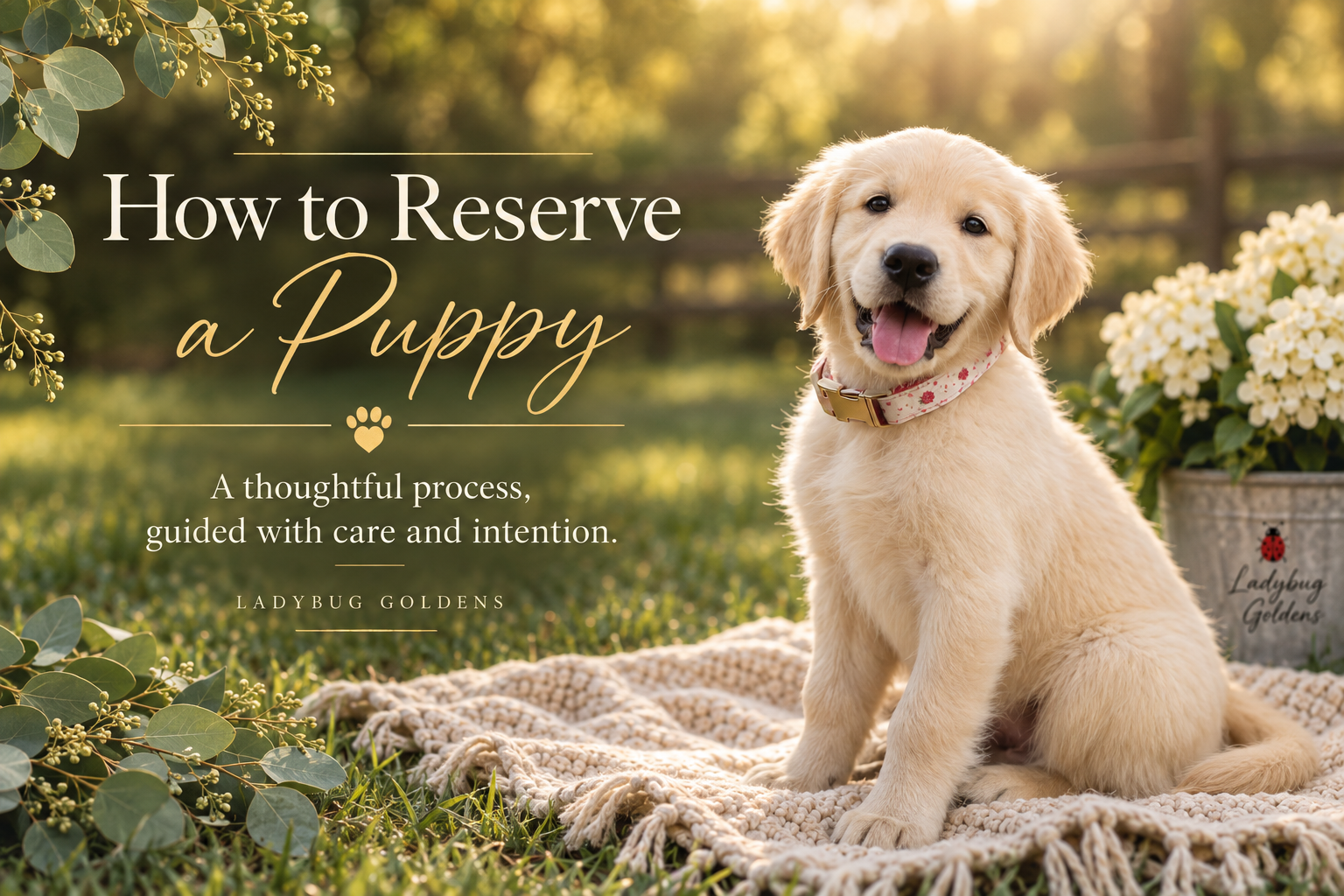 How to Reserve a Puppy — A thoughtful process, guided with care and intention